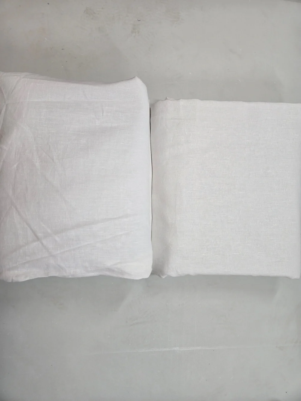 QUINCE Set Of 2 48x108 European Linen True Blackout Curtains Cream 9638